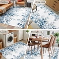 thumbnail image 5 of Area Rugs 2.7'x5', Blue Green Eucalyptus Leaves Carpet for Living Room Bedroom Dining Room, Spring Summer Botanical Throw Kitchen Rugs Non Slip Washable Rectangle Indoor Outdoor Rugs, 5 of 8