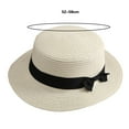 thumbnail image 6 of Bowknot Decor Flat Dome Straw Hat Folding Thin Women Wide Brim Sunscreen Bucket Hat Fashion Accessories, 6 of 7