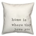 thumbnail image 2 of Creative Products Home is Where They Love You 18 x 18 Spun Poly Pillow, 2 of 3