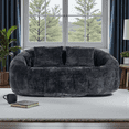 thumbnail image 3 of Tcbosik 2-Seater Bean Bag Chair, Chenille Fabric Sofa, Modern Couch for Living Room, Bedroom, Black, 3 of 11