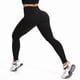 thumbnail image 2 of Leggings de entrenamiento para mujer: color liso, cintura elástica, poliéster, corte ajustado, pantalones deportivos informales de verano para correr/yoga, tallas S-M-L, 2 of 4