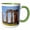 Green/White, variant on 3drose, Greece, Corinth. Ruins of Temple of Apollo., 11oz Two-tone Red Mug
