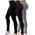 thumbnail image 4 of 3 Pack Women's High Waisted Leggings Stretch Tummy Control Pants For Women S-3XL Full Length, 4 of 5