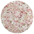 thumbnail image 3 of Floral Colorful Flower Floral Medallion Round Rug - Small Round Area Rug, Soft Non-Slip Machine Washable Bedroom Mat Indoor Accent Entry Carpet for Office Desk Dorm Hallway, 3 of 6
