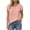 Pink, variant on Maplenight Cotton Blouses for Women Short Sleeve Collard Tops Regular Fit Button Casual Vacation Beach Summer Tops