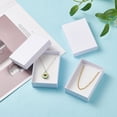 thumbnail image 6 of 6 pc Cardboard Necklaces Boxes with Sponge inside Rectangle White 9x6.5x2.8cm, 6 of 6