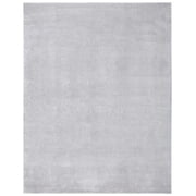 SAFAVIEH Plain and Solid Carleen Solid Plush Area Rug, Light Grey, 4'5" x 6'5"