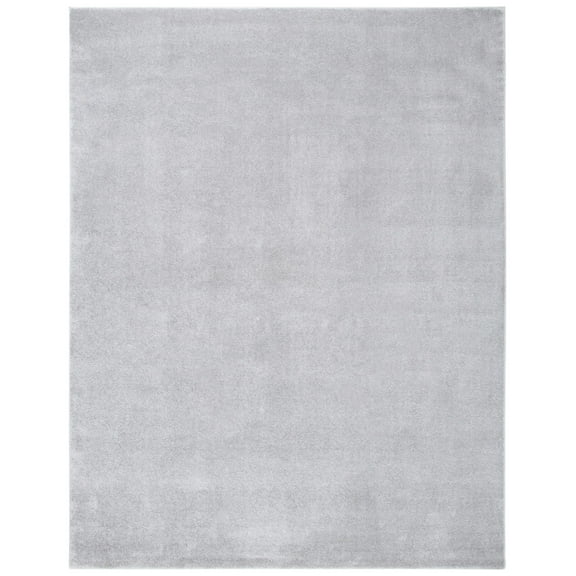 SAFAVIEH Plain and Solid Carleen Solid Plush Area Rug, Light Grey, 5'5" x 7'7"