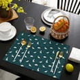 thumbnail image 4 of DarkGreen Dinosaurs Pattern Summer Placemats Table Placemats Set Of 4-Linen Kitchen Washable Placemats Table Mats 11.8"x17.7" Non-Slip Heat Resistant, 4 of 6