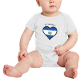 thumbnail image 2 of El Salvador Flag Heart Love Funny Baby Bodysuit Boy Girl Clothes, 2 of 5
