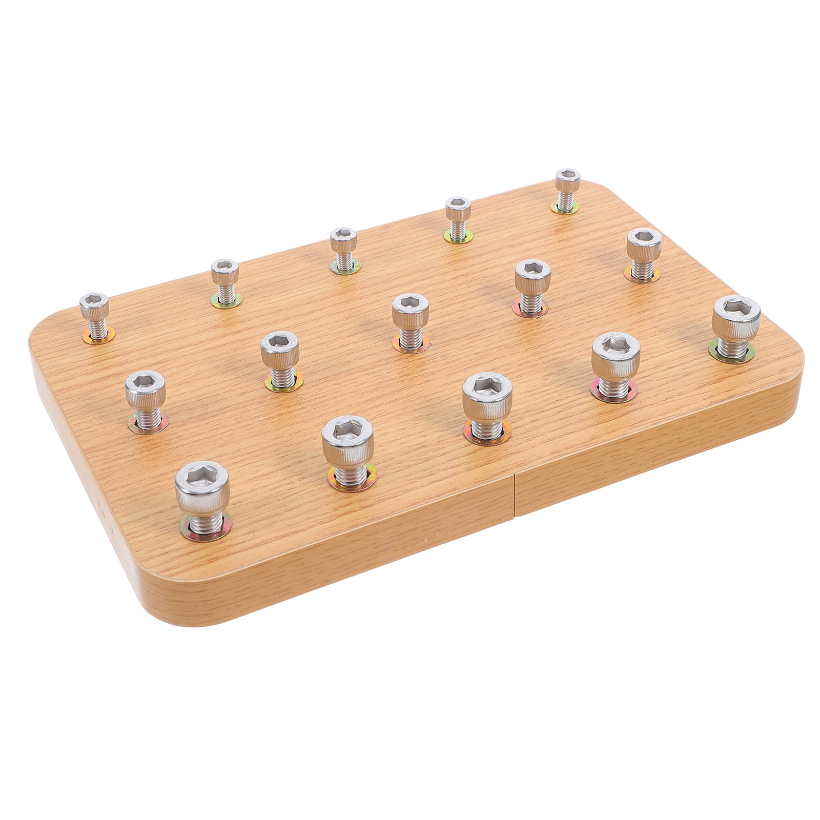 Wooden Nuts And Bolt Board For Rehabilitation Hand Eye Coordination Trainer Finger Exercise Hand Rehabilitation Tools Occupational Rehabilitation Supplies