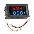 thumbnail image 3 of 2Pcs Digital Voltmeter Ammeter DC 100V 10A Amp Voltage Current Meter Tester Blue + Red Dual LED Display Panel with Connect Wires, 3 of 6