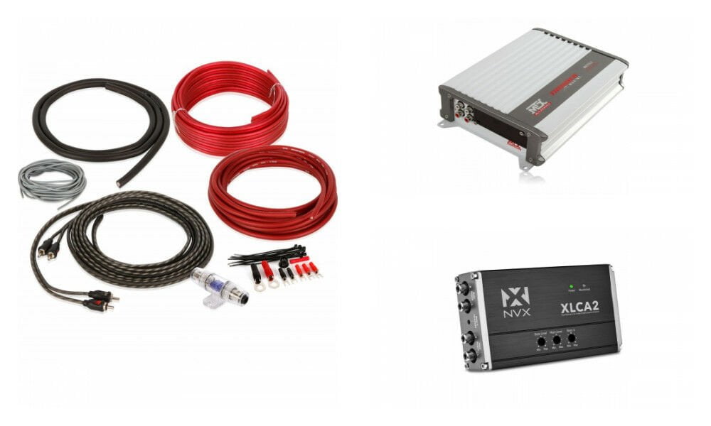 MTX WET75.2 400W Peak (200W RMS) 2Channel Marine Amplifier + NVX LineOutputConverter +Free 8