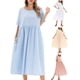 thumbnail image 4 of Vestido suelto de mujer con bolsillos Puntos Manga corta Vestido de algodón festivo Romacci Vestido, 4 of 7