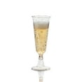 thumbnail image 4 of 60 Crown Display Quality Plastic 5 oz. Wine Flute Glasses - Silver Sparkle, 4 of 9