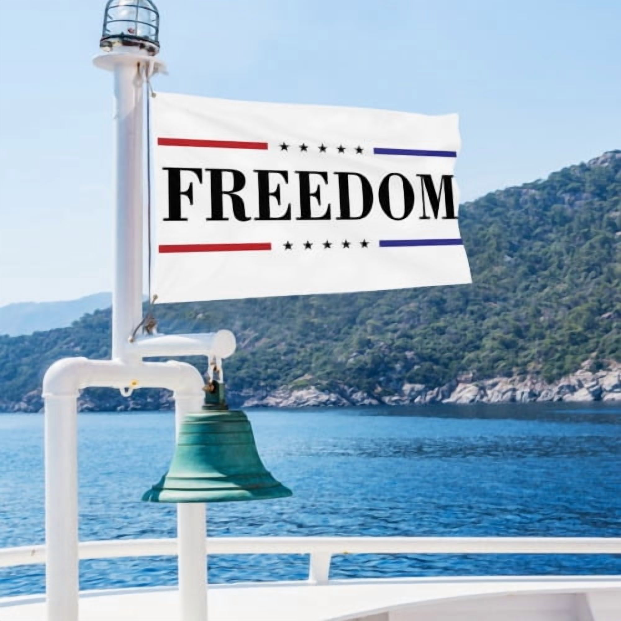 Freedom&Flag 3x5 Ft American Flags for Outside Freedom Flags Double Sided Banner for Garden Yard Home Patio Fence Decoration Outdoor Indoor Display