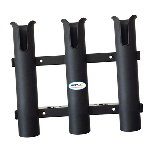 Pesca de Plástico Negro 3 Cañas 12 "Rack de Almacenamiento de Tubos