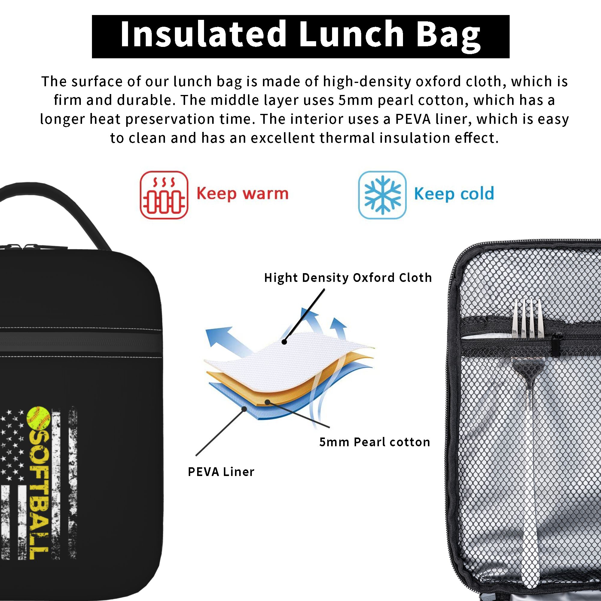 softball lunch bag