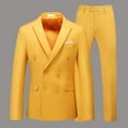 thumbnail image 7 of Xuniizn Double Breasted Suit Men, Solid Color Plus Size Business Formal Suits with Pockets, Elegant Delicate Wedding Tuxedo Suits, 7 of 7