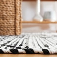 thumbnail image 4 of SAFAVIEH Striped Kilim Kalysta Striped Cotton Area Rug, Ivory/Black, 6' x 6' Square, 4 of 8