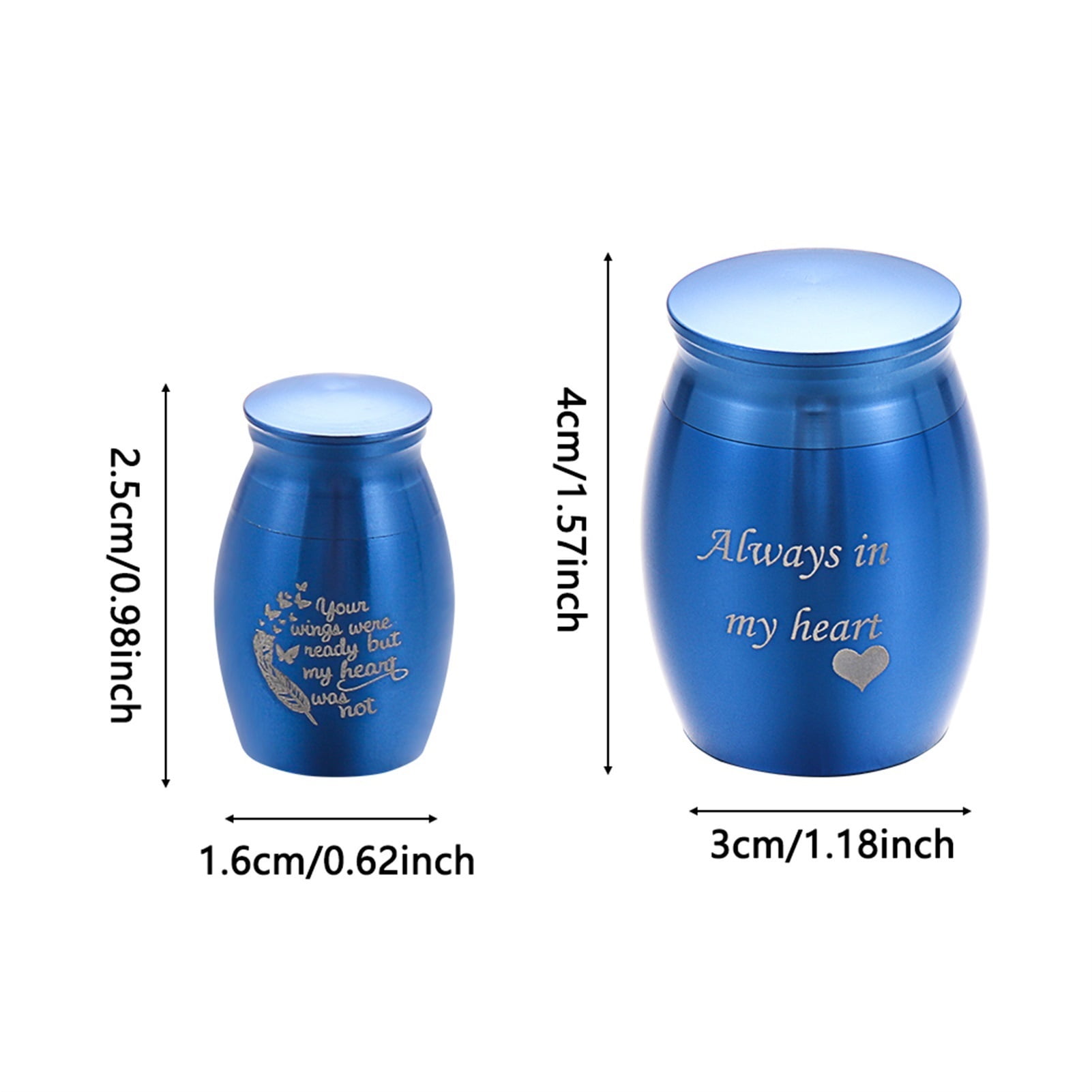 1Pc Mini Memorial Urn Aluminum Alloy Threaded Lid Pet Cremation Urns Beloved Pet Keepsake Funeral Urn