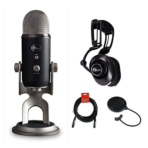 Blue Yeti Pro Studio All In One Pro Studio Vocal System With Lola Over Ear Isolation Headphones Pop Filter Xlr Cable Kit Walmart Com Walmart Com