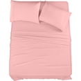thumbnail image 1 of Juego de sábanas Utopia Bedding de microfibra totalmente cepillada, color rosa, 4 unidades, 1 of 7