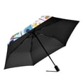 thumbnail image 2 of FORMRS Travel Umbrella Folding Auto Open Close Windproof Rain UV Protection, Musical Pattern, 2 of 8