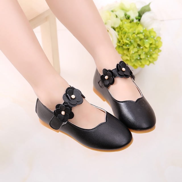 Enfants Fille Bébé Fille Uni Fleur Étudiant Simple Doux Danse Chaussures Princesse