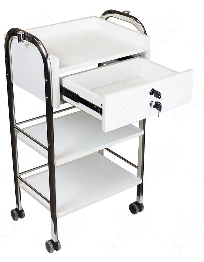 SkinAct Supreme Medical Dental Mobile Utility Cabinet & Cart with Steel  Frame With Single Lockable Drawer (High Quality) - Walmart.com