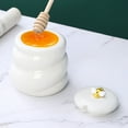 thumbnail image 1 of UPOUART Small Honey Pot 1 Set 415Ml White Ceramic For Household Users Storage, 1 of 8