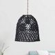 thumbnail image 3 of Pantalla de Lámpara Tejida con Cuerda, Pantalla de Lámpara Colgante Estilo Bohemio, Vintage, Retro, para Lámparas Colgantes, Apliques de Pared, Cafete Negro L, 3 of 8