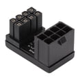 thumbnail image 1 of Adaptador en ángulo de 180 grados soldado firmemente, adaptador hembra de 8 pines a macho de 8 pines con carcasa de aislamiento para tarjeta gráfica de escritorio (PH38A+ 1 pieza), 1 of 12