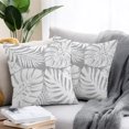 thumbnail image 2 of Throw Pillow Covers 26x26 Inch Set of 2, Palm Tree Monstera Waterproof Outdoor Pillow Covers, Slate Gray Ash Leaf Boho Botanical Tropical Decorative Cushion Pillowcases for Patio Garden Couch Bed, 2 of 9