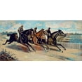 thumbnail image 2 of Bolokofsky, Ronald 24x14 Black Ornate Wood Framed with Double Matting Museum Art Print Titled - To the Finish Line, 2 of 4