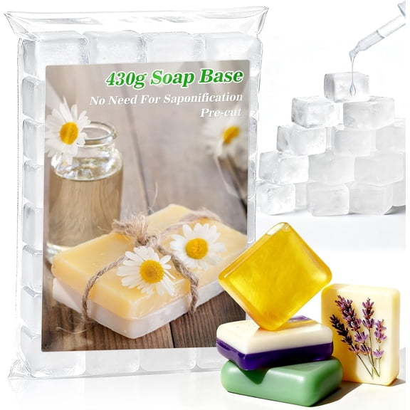 Clear Glycerin Soap Base 14.8oz - Natural Vegetable Melt and Pour Soap