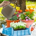 thumbnail image 5 of Regadera de 1 galón con pico largo, regadera con diseño de flores, regadera de interior con asa, regadera de plástico para plantas de jardín., 5 of 5