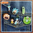 thumbnail image 2 of divertido regalo de dibujos animados pin rick and morty rick sanchez porcelana motivo pepino insignia, 2 of 4