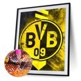 thumbnail image 1 of Cuadros Decorativos Kits de pintura de diamantes con logotipo del equipo de fútbol de Dortmunddecoración de pared con taladro cuadrado completo Ehuebsd embutido en tela, 1 of 9