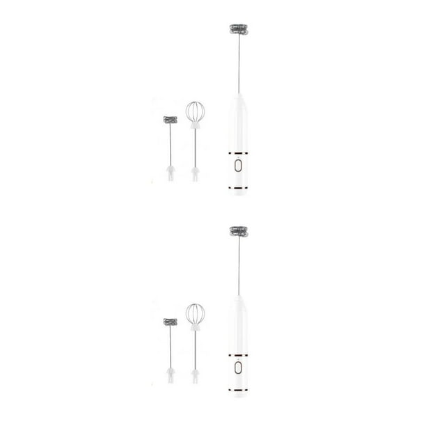 Espumador de leche eléctrico Advancent batidor de huevos USB Blanco 2Conjunto