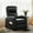 No massage-Black, variant on GIANNA Faux Leather Recliner Chair with Push Back and Lumbar Support, Overstuffed Living Room Reclining Sofa, Black