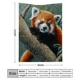 thumbnail image 3 of RKSupls Christmas Throw Blanket, Playful Red Panda Soft Flannel Blanket, Fuzzy Warm Cozy Happy New Year Blanket for Couch Bed Home Decor, 60*80in, 3 of 7