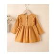 thumbnail image 3 of xiaxaixu Robe d'Automne pour Filles, Couleur Unie Col Rond à Volants Manches Longues, 3 of 8