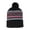 Black/ White/ Grey/ Red, variant on Sportsman Unisex 12" Striped Pom-Pom Cuffed Beanie Hat Fleece Lined for Cold Weather, Black/ White/ Grey/ Red