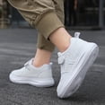 thumbnail image 7 of LYHaoo Kids Girls Lightweight Sneakers Soft Insole Hook and Loops Running Walking Shoes School Outdoor Play Shoes,White,Sizes 14.5(8.9") Big Kid, 7 of 7