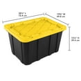thumbnail image 2 of Sterilite 27 Gallon Industrial Stackable Storage Tote Lidded Containers, 18 Pack, 2 of 11