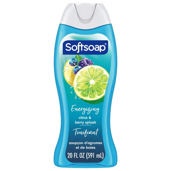 Softsoap Energizing Moisturizing Body Wash, Citrus and Berry Splash Scent, 20 fl oz