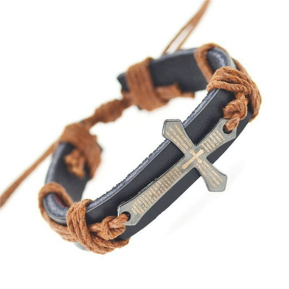 New Unisex Real Leather Surfer Style Bracelets Great Christmas Gifts For Men, Women, Teens, Boys, Girls Wristband 100 , Size: Fit 5 inches-10 inches Wristband , Color: Black