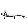 thumbnail image 6 of SAFAVIEH Colley Wicker Outdoor Chaise Sun Lounger, Black, 6 of 15