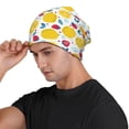 thumbnail image 3 of Naloa Strawberry Lemon Soft Beanie Hat, Knit Beanie Daily Beanie in Fine Knit for Women Men Winter Travel, Outdoor, 3 of 7